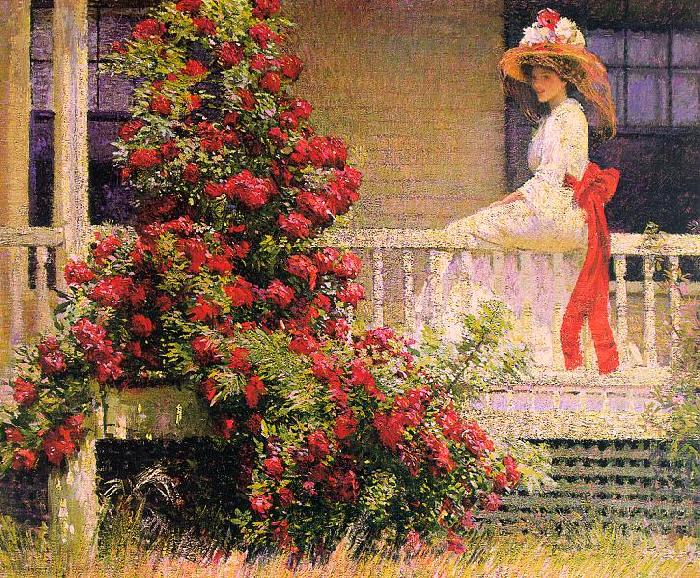 Philip Leslie Hale The Crimson Rambler France oil painting art